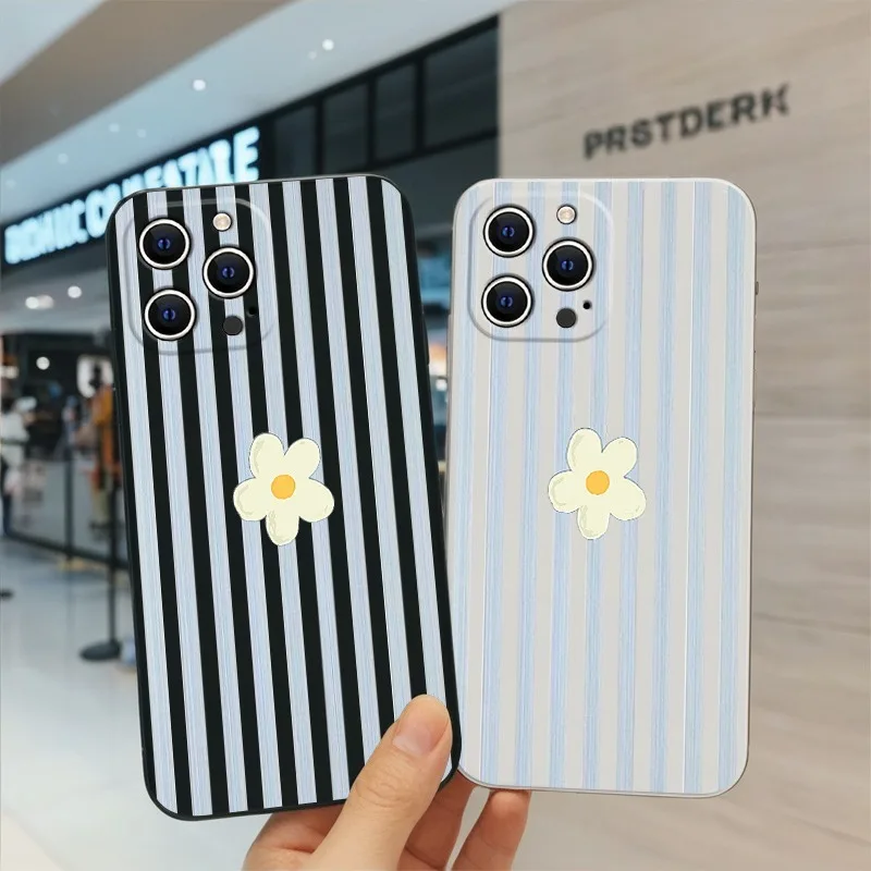 Stripes Flower Korean Phone Ca - Apple Iphone 15 Pro Max recension och pris