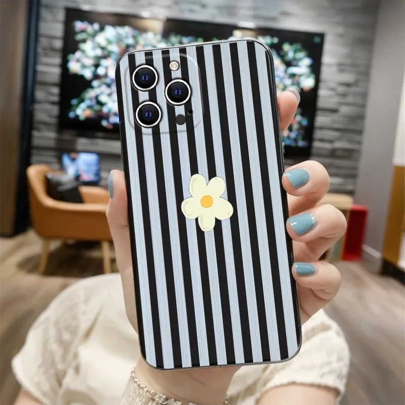 Stripes Flower Korean Phone Ca - Apple Iphone 15 Pro Max recension och pris