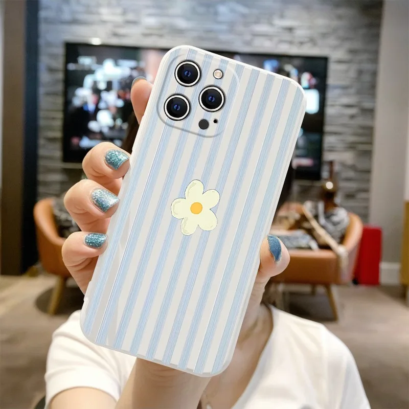 Stripes Flower Korean Phone Ca - Apple Iphone 15 Pro Max recension och pris