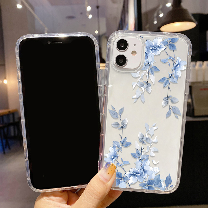 Blue Flower Transparent Phone  - Apple Iphone 15 Pro Max recension och pris